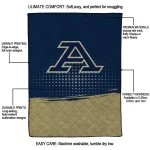 akron zips dot illusion blue quilt blanket best selling