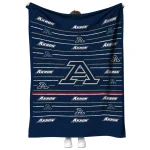 akron zips handdrawn stripes blue quilt blanket best selling