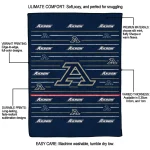 akron zips handdrawn stripes blue quilt blanket best selling