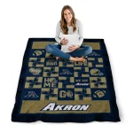 akron zips helmet heart blue quilt blanket best selling