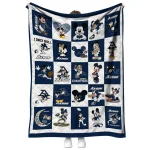 akron zips mickey mouse motif blue white quilt blanket best selling