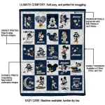 akron zips mickey mouse motif blue white quilt blanket best selling