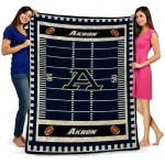 akron zips mickey player blue quilt blanket best selling