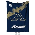 akron zips paint trail blue quilt blanket best selling