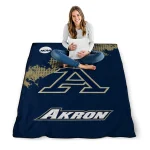 akron zips paint trail blue quilt blanket best selling