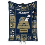 akron zips snoopy love blue quilt blanket best selling