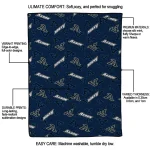 akron zips solid classic blue quilt blanket best selling