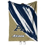 akron zips stroke art blue white quilt blanket best selling