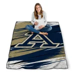 akron zips wild lines blue white quilt blanket best selling