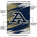 akron zips wild lines blue white quilt blanket best selling