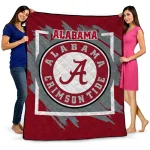 alabama crimson tide block border crimson quilt blanket best selling