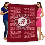 alabama crimson tide bold red crimson quilt blanket best selling