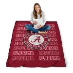 alabama crimson tide bold red crimson quilt blanket best selling