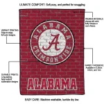 alabama crimson tide brick grid crimson quilt blanket best selling