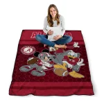 alabama crimson tide disney football crimson quilt blanket best selling