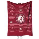 alabama crimson tide handdrawn stripes crimson quilt blanket best selling
