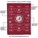 alabama crimson tide handdrawn stripes crimson quilt blanket best selling