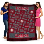 alabama crimson tide helmet heart crimson quilt blanket best selling