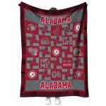 alabama crimson tide helmet heart crimson quilt blanket best selling