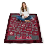alabama crimson tide helmet heart crimson quilt blanket best selling