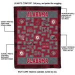 alabama crimson tide helmet heart crimson quilt blanket best selling