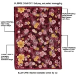 alabama crimson tide hibiscus foliage crimson quilt blanket best selling