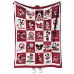 alabama crimson tide mickey mouse motif crimson white quilt blanket best selling