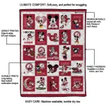 alabama crimson tide mickey mouse motif crimson white quilt blanket best selling