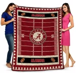 alabama crimson tide mickey player crimson quilt blanket best selling