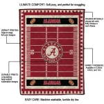 alabama crimson tide mickey player crimson quilt blanket best selling