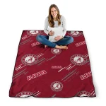 alabama crimson tide sketch lines crimson quilt blanket best selling