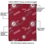 alabama crimson tide sketch lines crimson quilt blanket best selling
