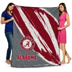 alabama crimson tide stroke art crimson white quilt blanket best selling