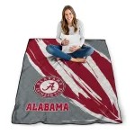 alabama crimson tide stroke art crimson white quilt blanket best selling