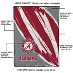 alabama crimson tide stroke art crimson white quilt blanket best selling
