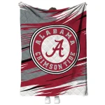 alabama crimson tide wild lines crimson white quilt blanket best selling