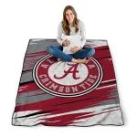 alabama crimson tide wild lines crimson white quilt blanket best selling