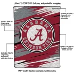 alabama crimson tide wild lines crimson white quilt blanket best selling