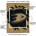 anaheim ducks block border gold quilt blanket best selling