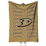 anaheim ducks bold red gold quilt blanket best selling