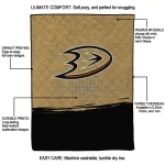 anaheim ducks dot illusion gold quilt blanket best selling