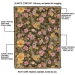 anaheim ducks hibiscus foliage gold quilt blanket best selling