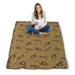anaheim ducks solid classic gold quilt blanket best selling
