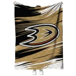 anaheim ducks wild lines gold white quilt blanket best selling