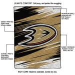 anaheim ducks wild lines gold white quilt blanket best selling