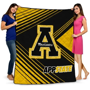 appalachian state mountaineers arrow layers black quilt blanket best selling