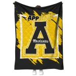 appalachian state mountaineers block border black quilt blanket best selling