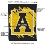 appalachian state mountaineers block border black quilt blanket best selling