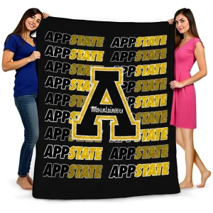 appalachian state mountaineers bold red black quilt blanket best selling