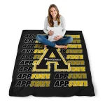 appalachian state mountaineers bold red black quilt blanket best selling